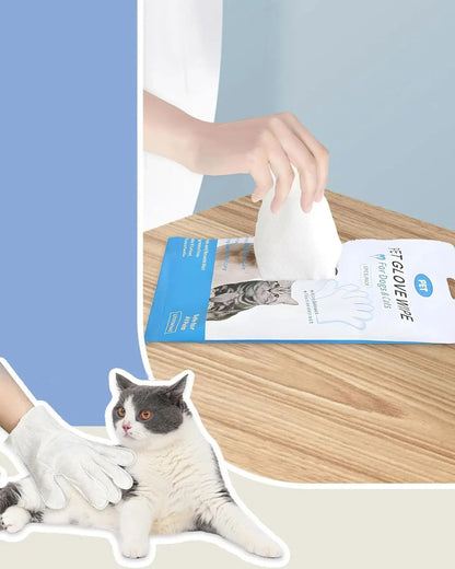 Pet Bath Gloves – Cleaning & Deodorizing Wipes for Dogs and Cats, Perfect Daily Grooming Tool for Pets