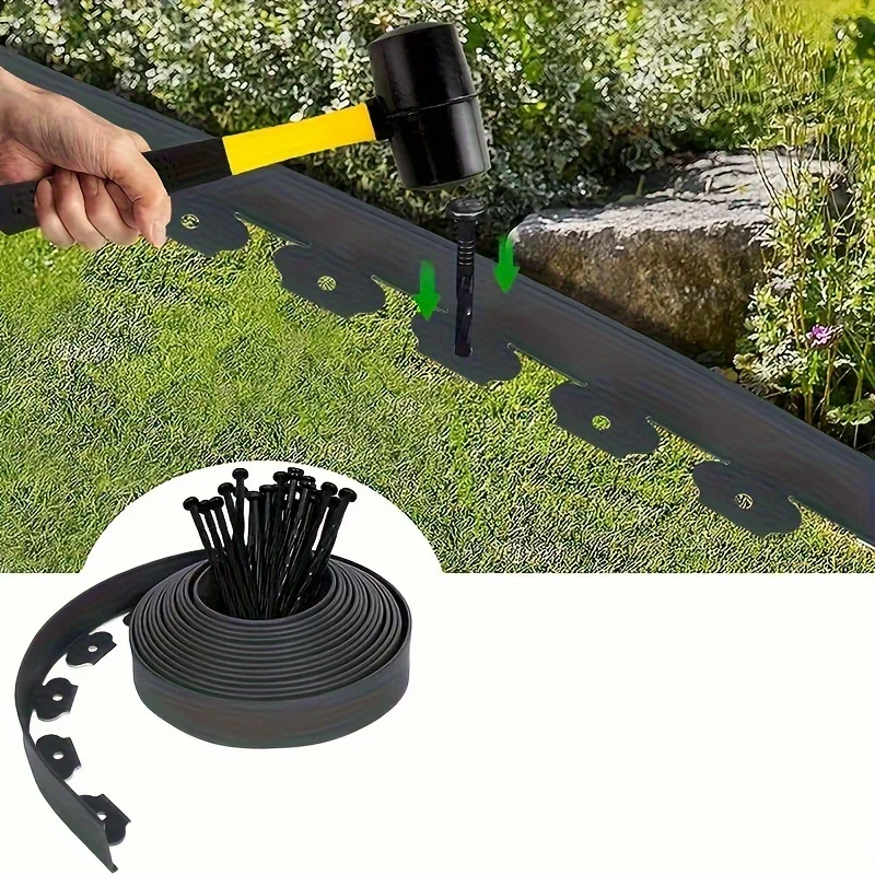 Lawn Edging Boarder Plastic – Easy-to-Install Landscape Edging Solution that Adds Long-Lasting Beauty to Lawns & Flowerbeds
