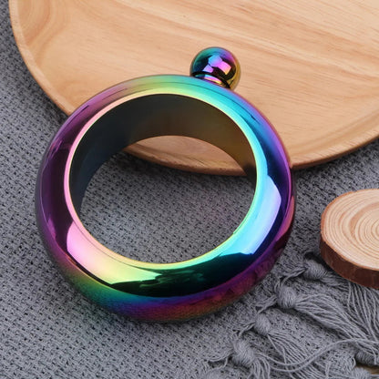 Bracelet Hip Flask for Women – 3.5oz Round Wine Bangle Holds Whiskey, Vodka, or Liquor with Elegant Hidden Functionality