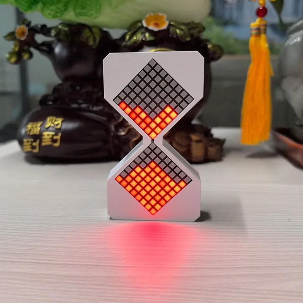 Cyber LED Digital Hourglass Timer – Gravity Sensing Electronic Sand Clock with 1–30 Minute Timer, Futuristic Desk Decoration and Smart Home Gadget
