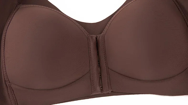 Wireless Lace Push-Up Bra – Front Closure, Large Size, Traceless Beauty Back, Sexy Sports Lingerie for Everyday Comfort