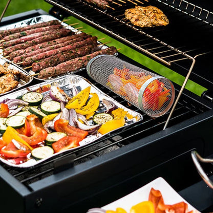 Stainless Steel BBQ Grill Basket – Leakproof, Easy-Clean Must-Have for Camping, Picnics & Outdoor Grilling Fun