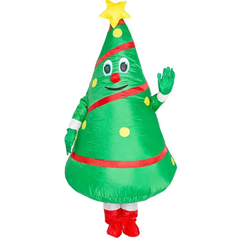 Inflatable Christmas Party Costume – Santa, Snowman & Tree Air Suit for Holiday Events, Mascots & Fun Festive Dressing