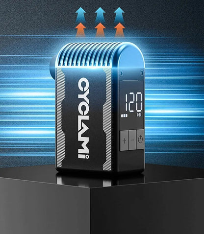 Electric Air Pump – 120 PSI  Cordless Mini Inflator for Bike Tires, Presta & Schrader Valve Compatible, Compact & Efficient