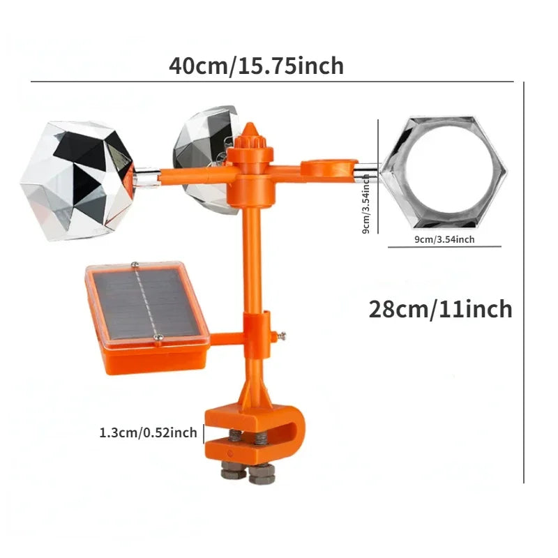 360 Degree Reflective Solar Powered Bird Repeller