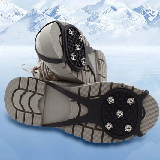 Anti Slip Crampons - Ice Snow Shoe Cover Grips with Steel Spikes, Outdoor Safety Traction Covers for Winter Walking