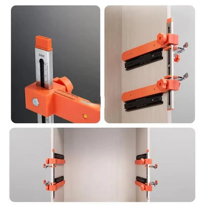 Drawer Rail Installation Assistant – Adjustable Cabinet Slide Positioning Tool for Fast, Accurate Wardrobe Drawer Mounting