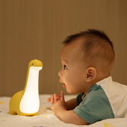 Dinosaur Night Light – USB Rechargeable Bedside Lamp with Timer for Kids