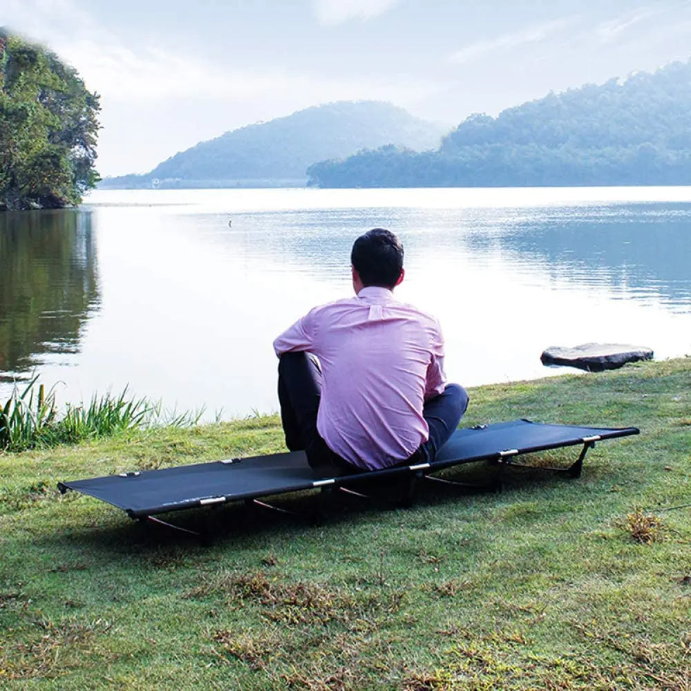 Heavy Duty Foldable Camping Cot - Compact Outdoor Sleeping Bed with 330LB Capacity for Adults, Ideal for Camping & Travel