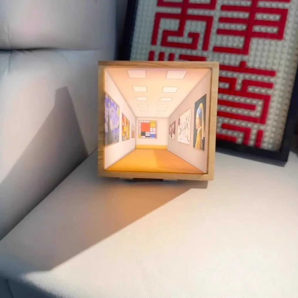 LED Vision Lights Wooden Wall Lamp – 3D Fun Action Figure Night Light for Kids & Collectors