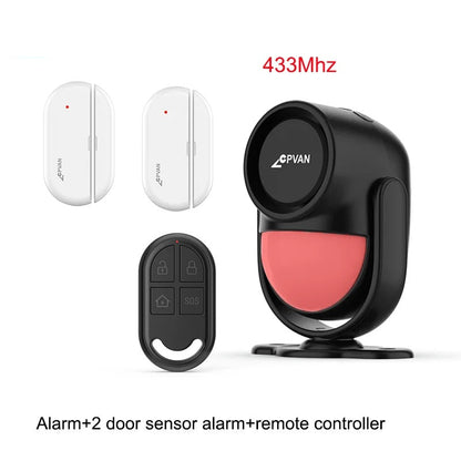 Wireless Motion Detector Alarm System – Home Security Sensor with Door Alarm, Remote Control, and Burglar Protection
