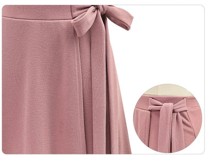 Winter Warm Irregular A-Line Skirt - Cozy Medium-Long Elastic Waist Skirt for Feminine, Slim Fit Street Fashion Appeal