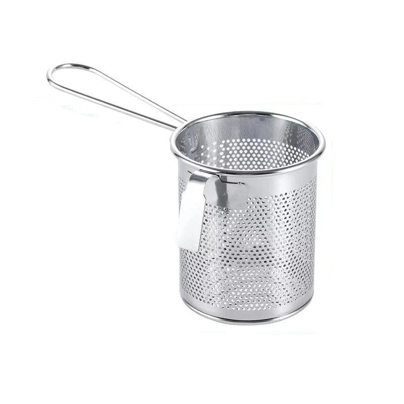 Stainless Steel Hot Pot Strainer – Multi-Use Noodle and Vermicelli Scoop with Hook for Safe Boiling and Draining