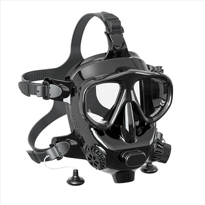 Full Face Diving Mask - Silicone Snorkeling Helmet with Underwater Respirator for Clear Breathing and Wide Viewing Comfort