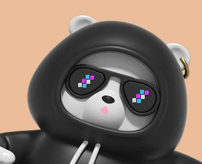 Cute Bear Skateboard Car Ornament – Parking Number Plate with Magnetic Fun Design