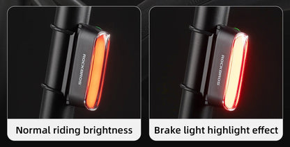 Magnetic Bike Tail Light –  Type-C with 7 Modes Rechargeable LED Rear Light with Smart Brake Sensor