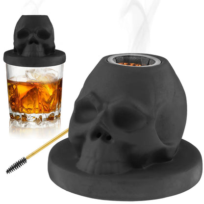 Cocktail Skull Whiskey Smoker Kit – Vintage Ceramic Cocktail Smoker for Bold & Aromatic Drinks