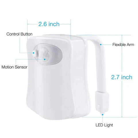 Toilet night light - Motion sensor activated - LED light - 8 colors - 16 colors