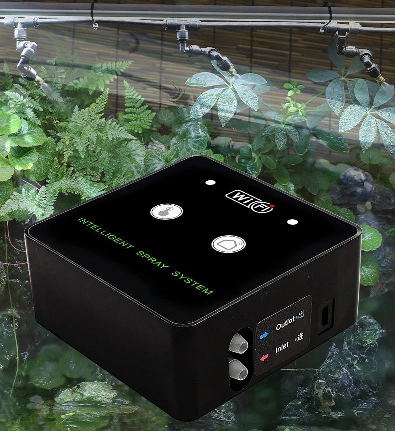 Rainforest Misting System - WiFi-Controlled Humidifier for Terrarium, Garden or Reptile Care with Auto Mist & Timer Kit