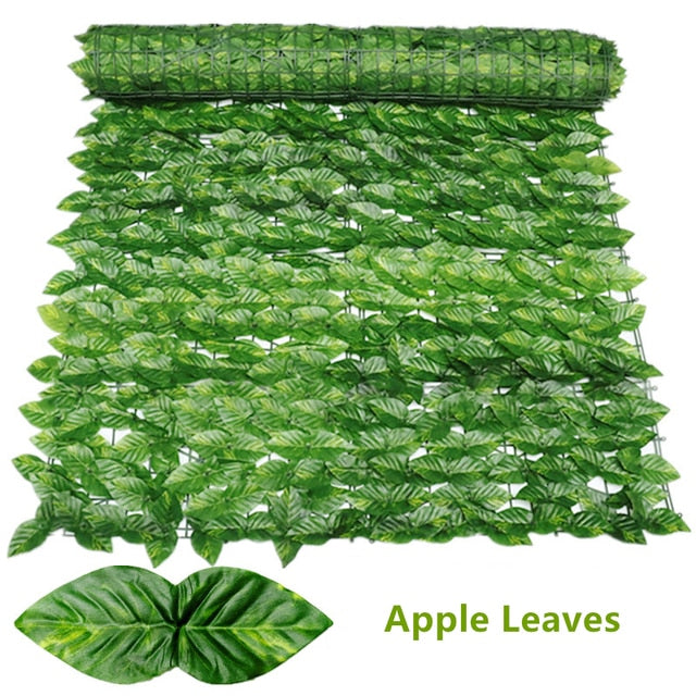 Artificial Leaf Fence Panels Faux Hedge Privacy Fence Screen Greenery for Outdoor Garden Yard Terrace Patio Balcony Decorations