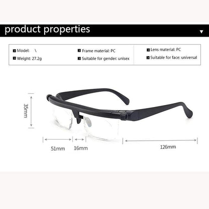 Adjustable Focus Glasses Dial Vision Near and Far Sight