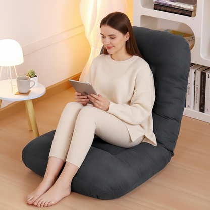 Folding Lazy Sofa Chair – Compact Bedroom & Living Room Floor Sofa, Adjustable Recliner for Dorms, Balconies & Relaxing Lounges