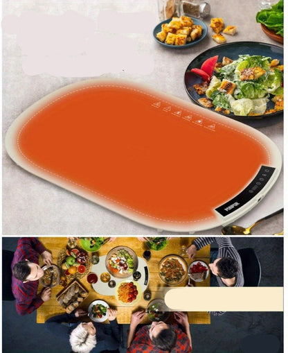 Electric Warming Mat for Food – Foldable Silicone Hot Plate Tray with 3 Temp Settings, Full Surface Heating & Auto Shut-Off for Buffets, Parties, and Family Dinners