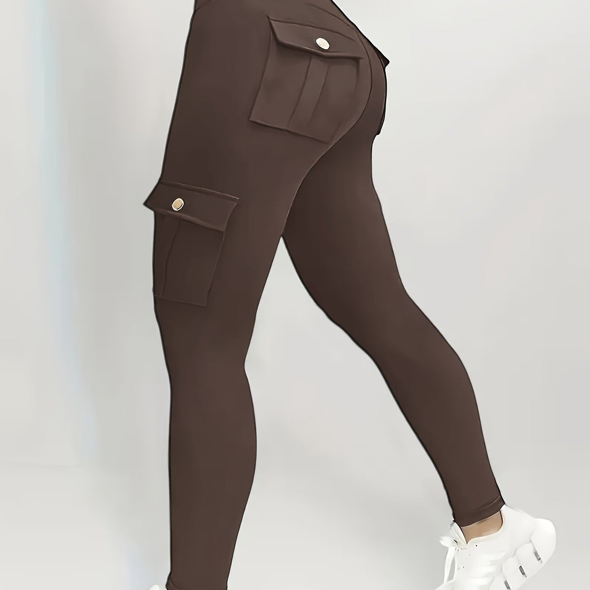 High-Waisted Sculpt & Support Yoga Leggings –  Cargo Style Activewear for Women with Tummy Control and Seamless Fit for All-Day Movement