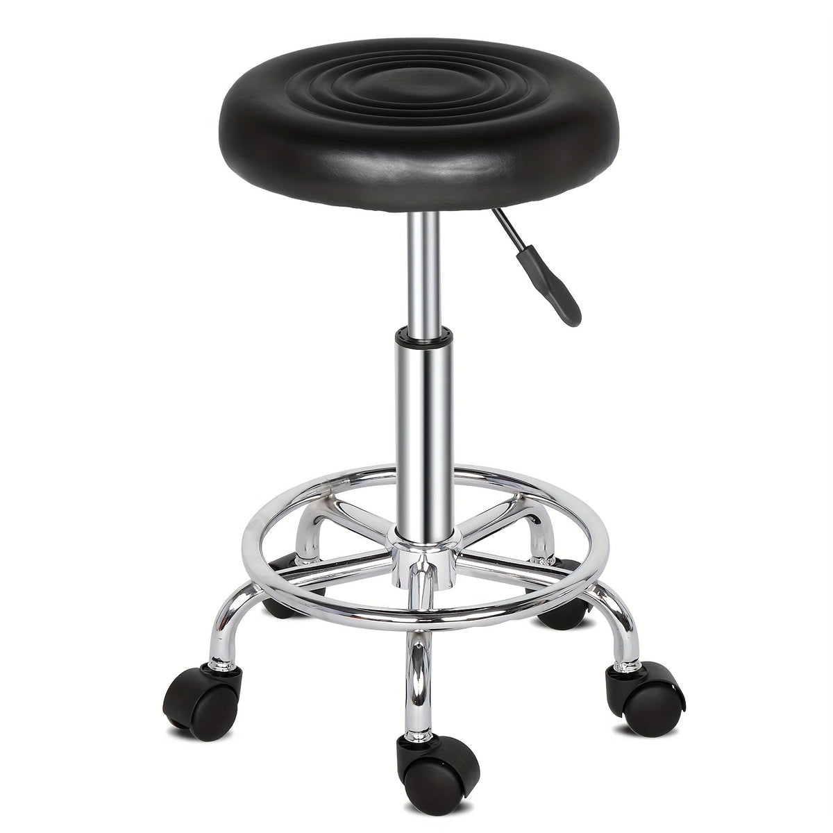 Adjustable Salon Stool with Backrest – 360° Swivel Height-Adjustable Modern Bar Chair for Kitchen, Spa, Salon and Home Use