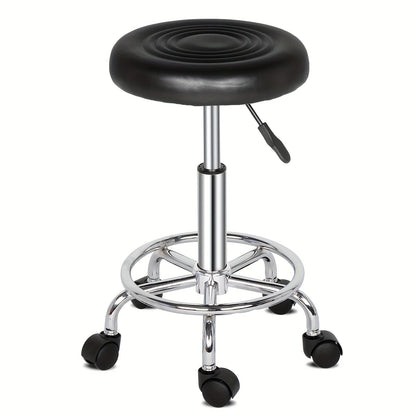 Adjustable Salon Stool with Backrest – 360° Swivel Height-Adjustable Modern Bar Chair for Kitchen, Spa, Salon and Home Use