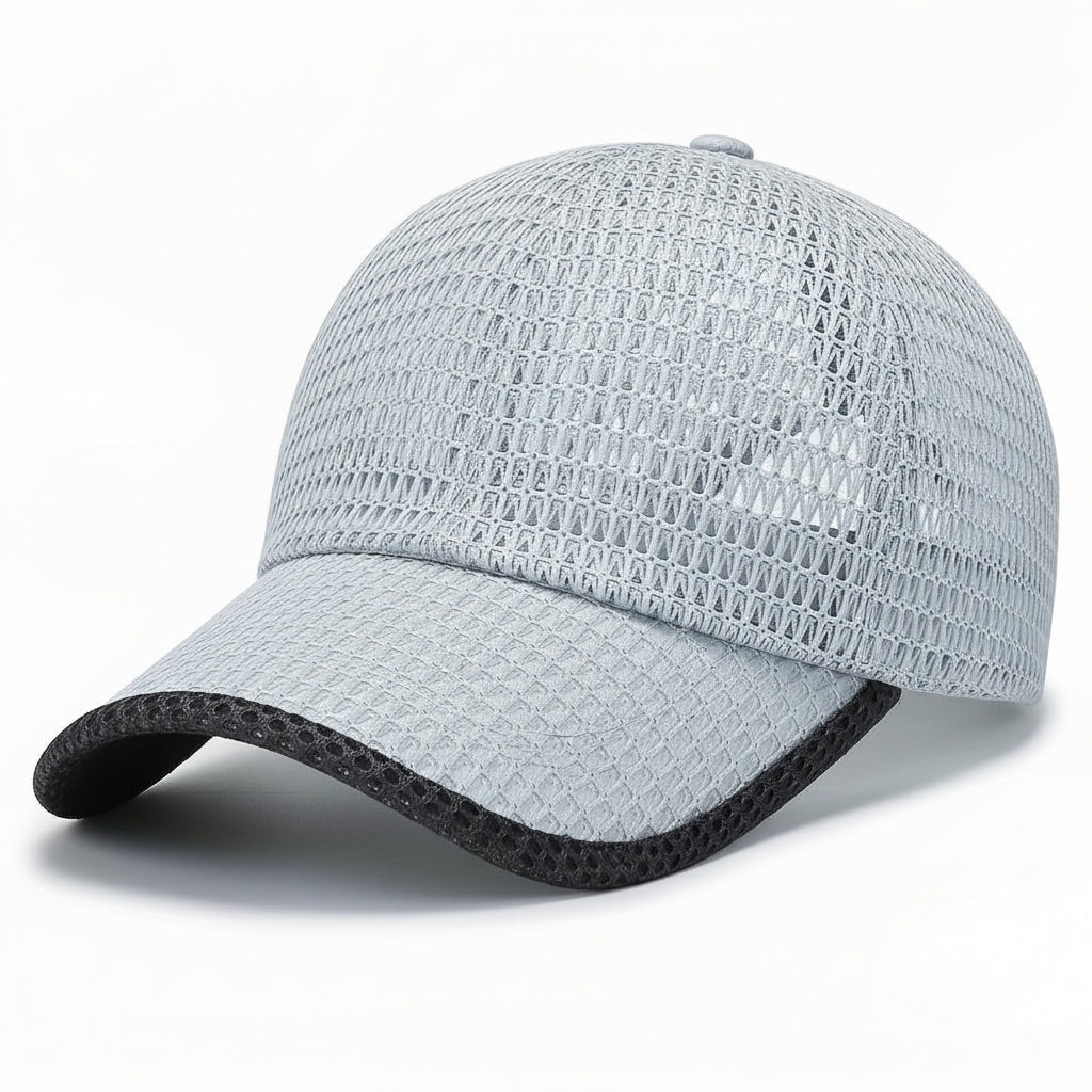 Men’s Quick-Dry Mesh Baseball Cap – Lightweight Breathable Summer Hat with Large Brim, Retro Outdoor Design