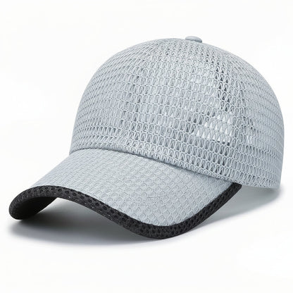 Men’s Quick-Dry Mesh Baseball Cap – Lightweight Breathable Summer Hat with Large Brim, Retro Outdoor Design