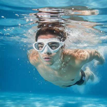 Anti-Fog Waterproof Swimming Goggles – Large Frame Swim Gear for Men & Women, Comfortable Fit & Clear Vision