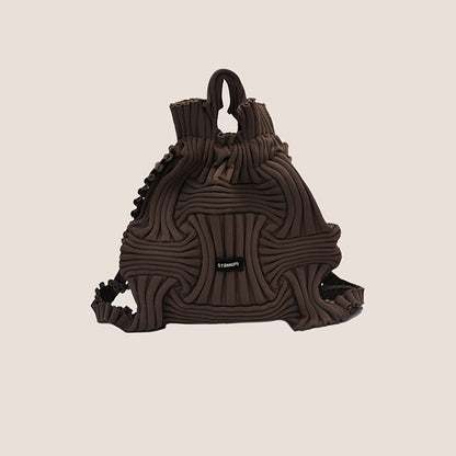 Japanese Korean Style Knit Tote Bag – Multi-Functional Casual Handbag, Shoulder Bag, and Backpack for Travel, Coffee, and Daily Use