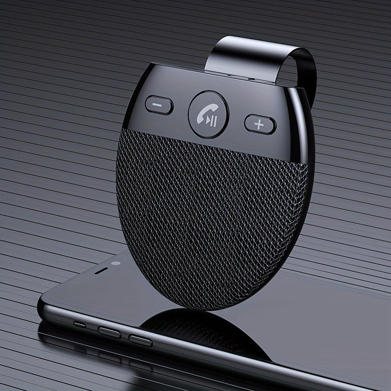Hands-Free Car Kit Speaker – Bestselling Wireless Sun Visor Speakerphone with Built-In Microphone & Music Playback for Safe Driving and Clear Calls