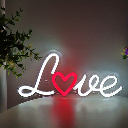 Love LED Neon Wall Sign – Romantic Glow for Weddings, Parties, Bedrooms, Bars, Galleries or Special Occasion Decor