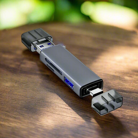 6 In 1 Multifunctional USB 3.0 Card Reader - U Disk Type C/Micro USB /TF/Sd Flash Drive Memory Card Reading Adapter Phone Accessories