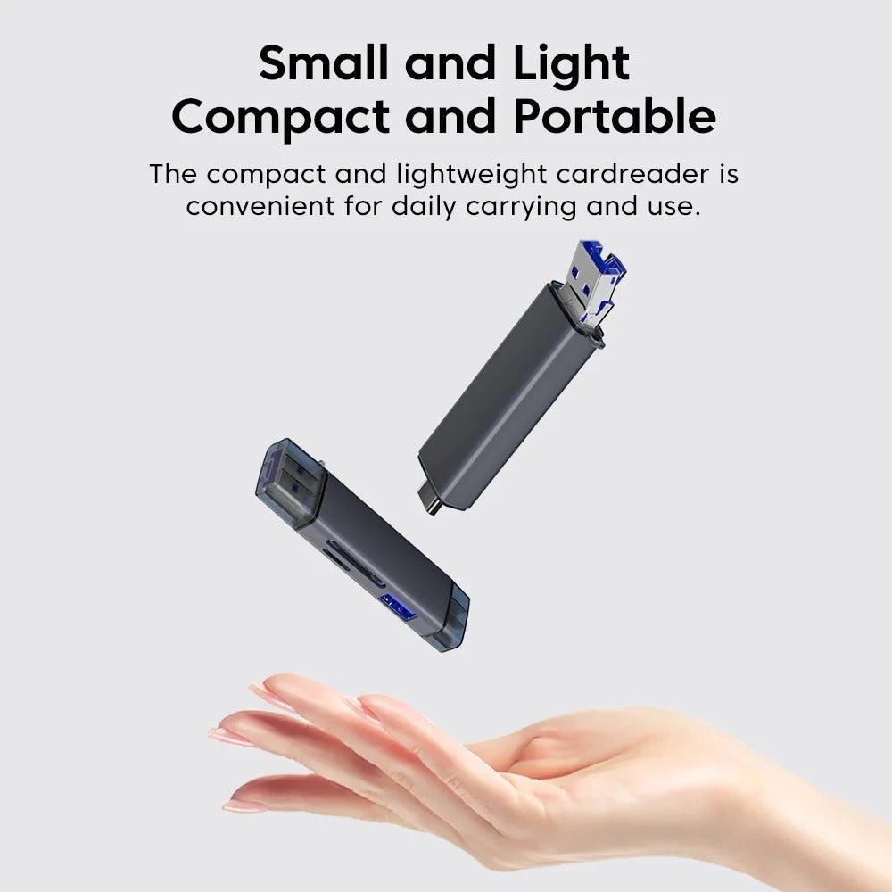6 In 1 Multifunctional USB 3.0 Card Reader - U Disk Type C/Micro USB /TF/Sd Flash Drive Memory Card Reading Adapter Phone Accessories