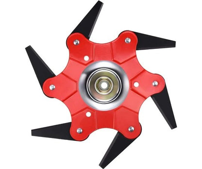 Steel Razor Trimmer Head - Lawn Mower Head Six-leaf Whirlwind Blade