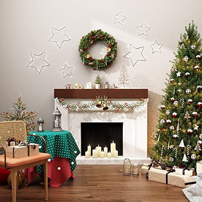 Rustic Wood Fireplace Mantel - Wall-Mounted & Floating Shelf for Home Decor