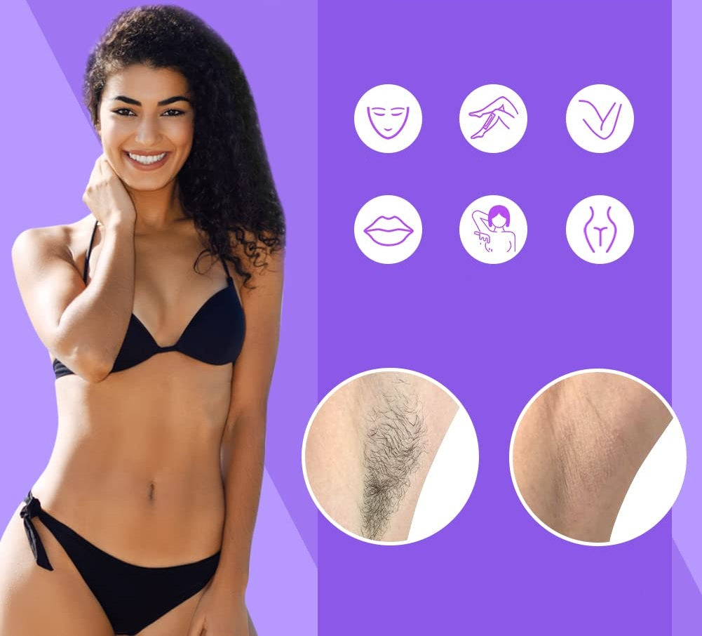 Sensitive Skin Wax Beads Hair Removal Kit – 6pcs Bikini Wax Beads with Silicone Pot for Smooth Body, Legs, and At-Home Waxing