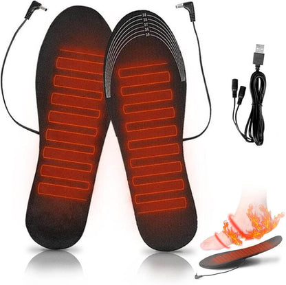 Winter Electric USB Heated Insoles –  Foot Warmers with Soft Pads for Outdoor Sports, Comfortable Thermal Protection, and Cold Weather Relief