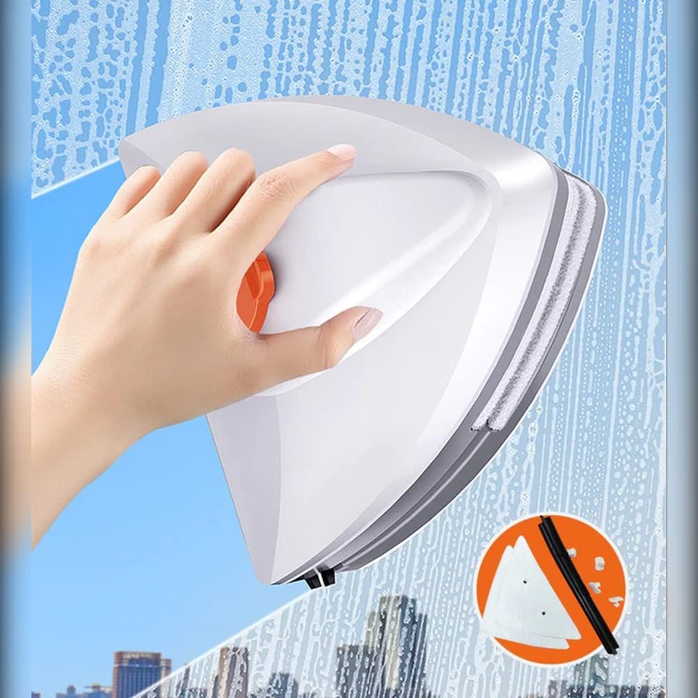 Double-Sided Magnetic Glass Window Cleaner – Household Tool with Drainage Wiper & Auto-Clean Feature for Seamless Streak-Free Glass Cleaning at Home