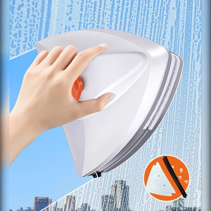 Double-Sided Magnetic Glass Window Cleaner – Household Tool with Drainage Wiper & Auto-Clean Feature for Seamless Streak-Free Glass Cleaning at Home