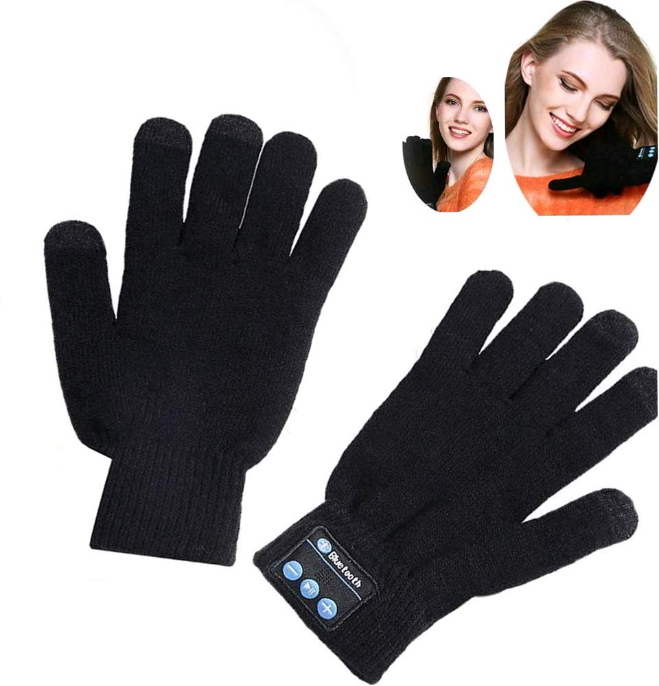 Smart Bluetooth Touchscreen Gloves – Wireless Bluetooth-Compatible Speaker Gloves with Warm Fabric, Outdoor Winter Smart Gloves for Calling, Music, and Touchscreen Use