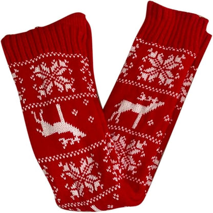 Women’s Christmas Knit Over-Knee Socks – Warm Cotton Winter Stockings, Trendy 2025 Holiday Accessories for Festive Outfits, Lounge Wear, and Seasonal Fashion