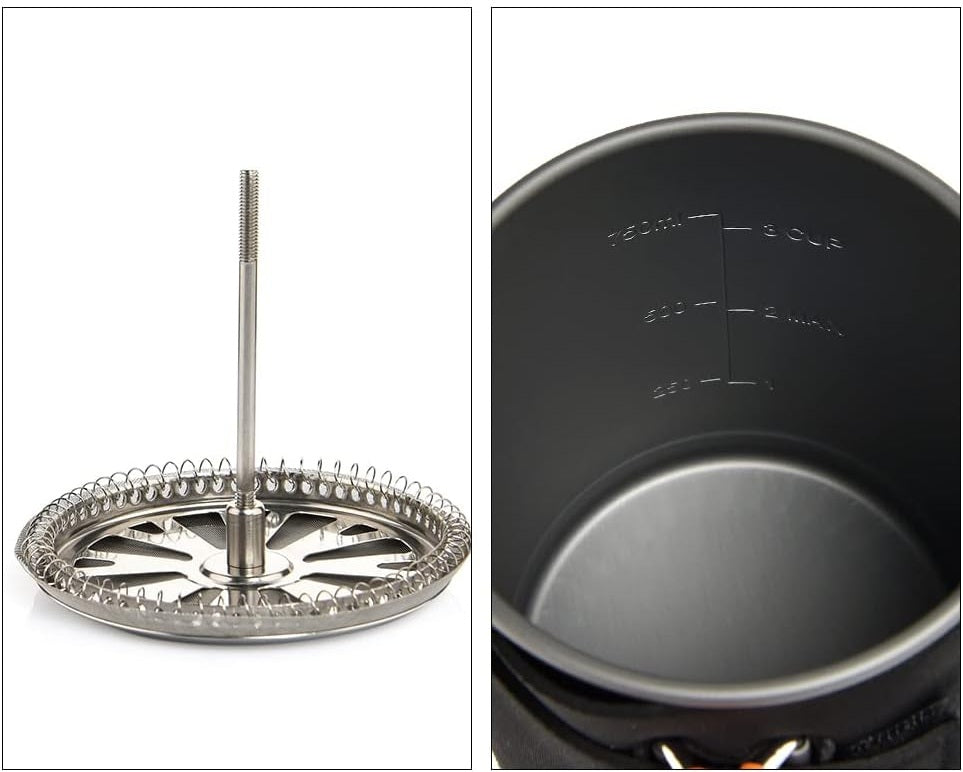 Widesea Heat-Exchanger Camping Cookware Set – Outdoor Cooking System with Gas Stove Burner, Coffee Pot, Tableware & Compact Packing