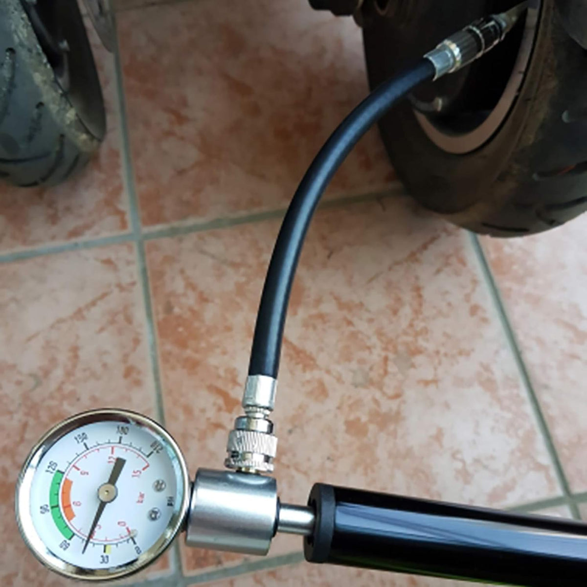 Mini Tire Pump for Xiaomi Scooters – High-Pressure 210 PSI Air Inflator with Gauge for M365, PRO 2, MAX G30, Es2