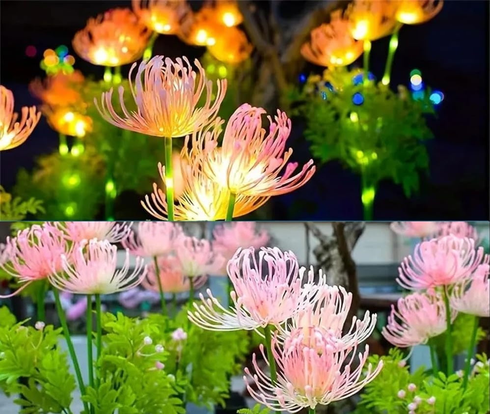 Solar Flower Lawn Lamp Set – 2-Piece Waterproof Outdoor Decorative Garden Stake Lights