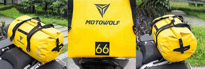 Waterproof Motorcycle Saddlebag – 40/66L Rear Seat Tail Bag for Travel‑Ready Storage with Durable PVC and Easy Mounting